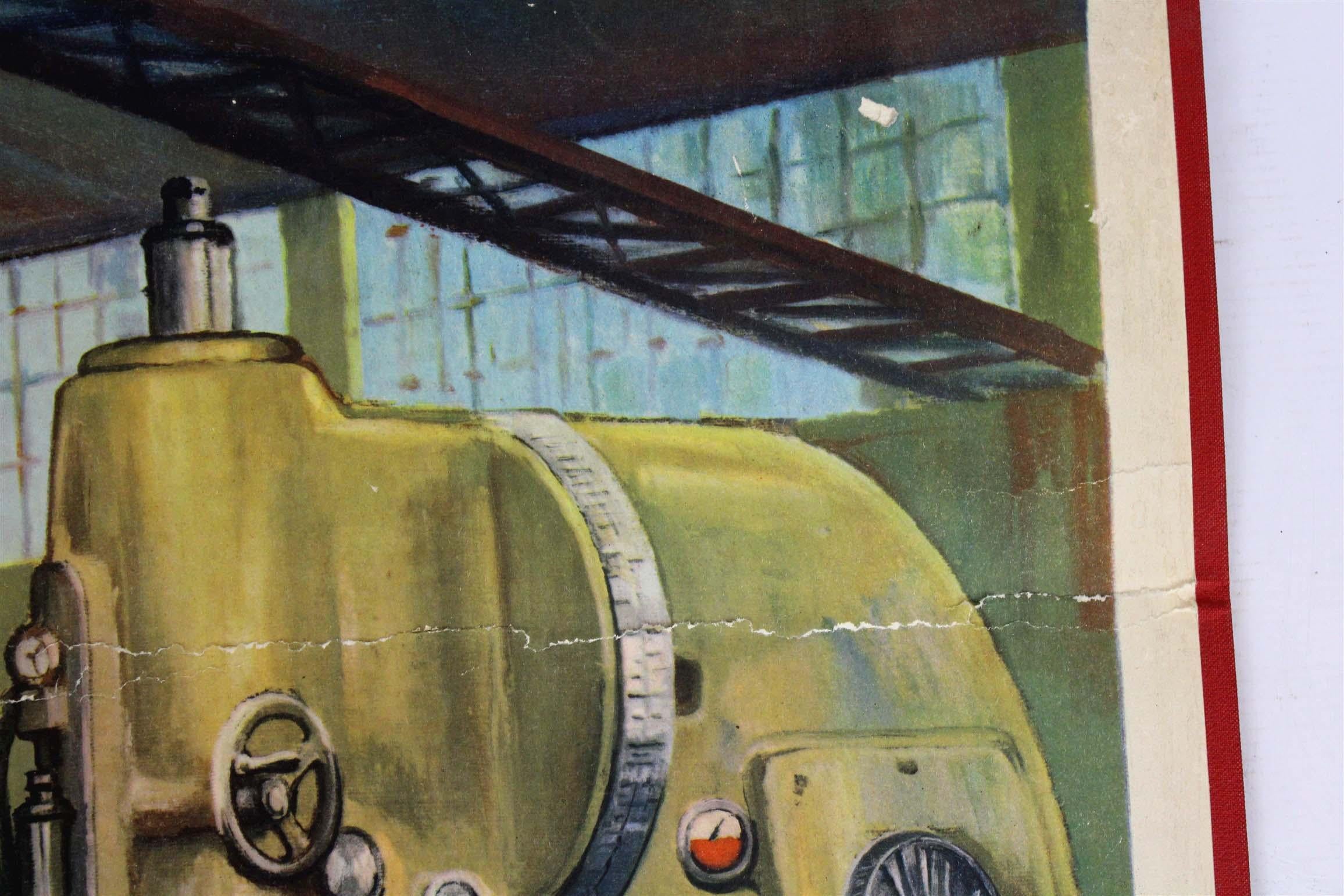 Poster industriale di propaganda ceca originale degli anni '50 di Frantisek Bilek in vendita 2