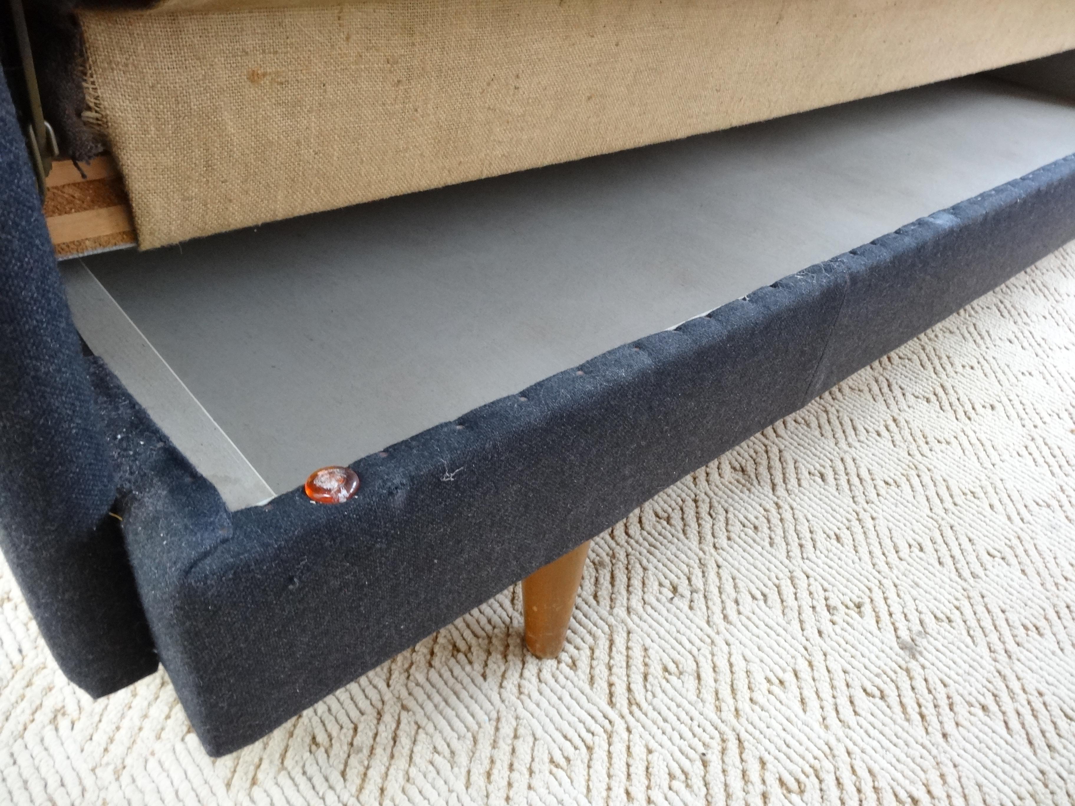 Original 1950s Danish 3-Seat Sofa or Daybed For Sale 2