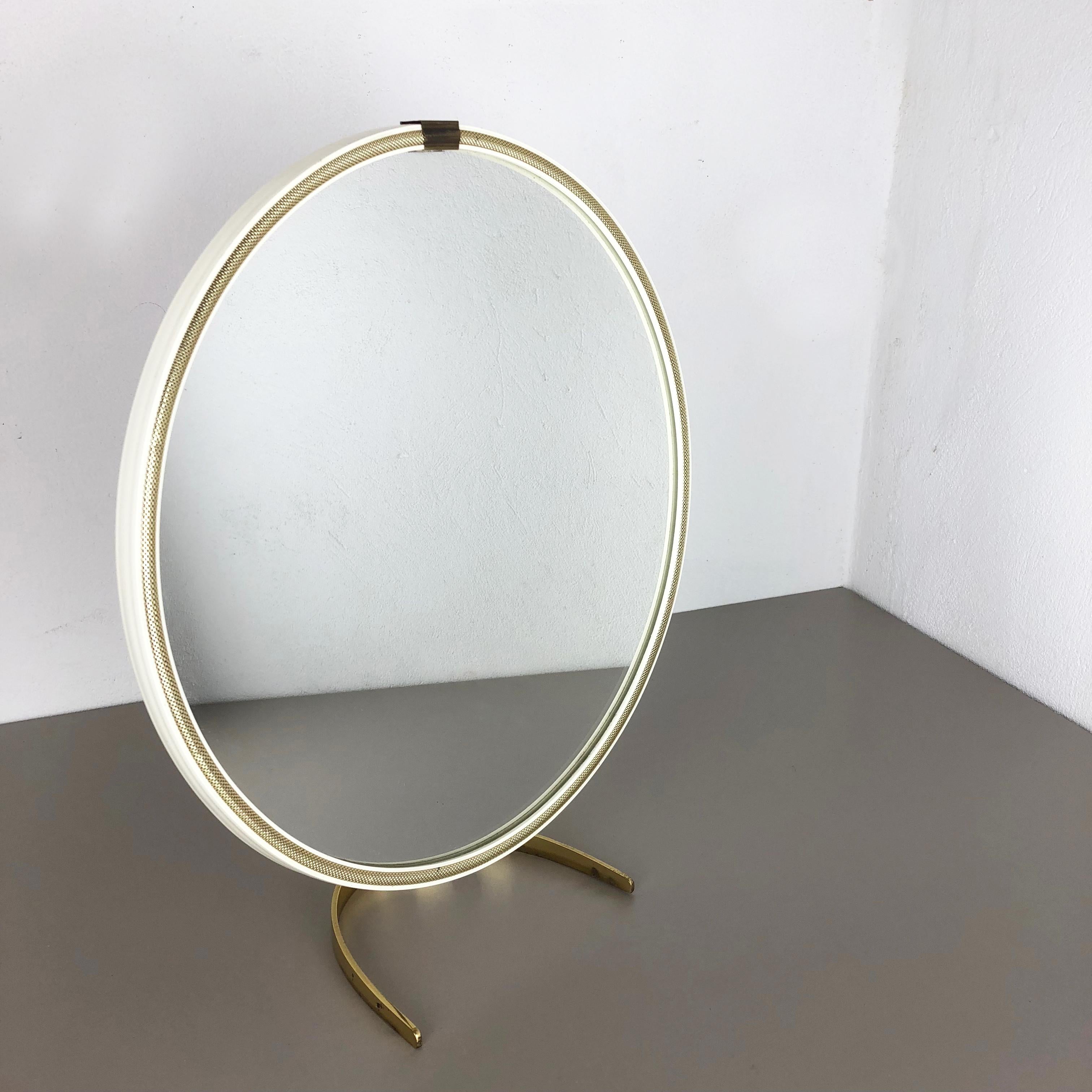 Mid-Century Modern Original 1950s German Modernist Table Mirror Vereinigte Werkstätten Attributed