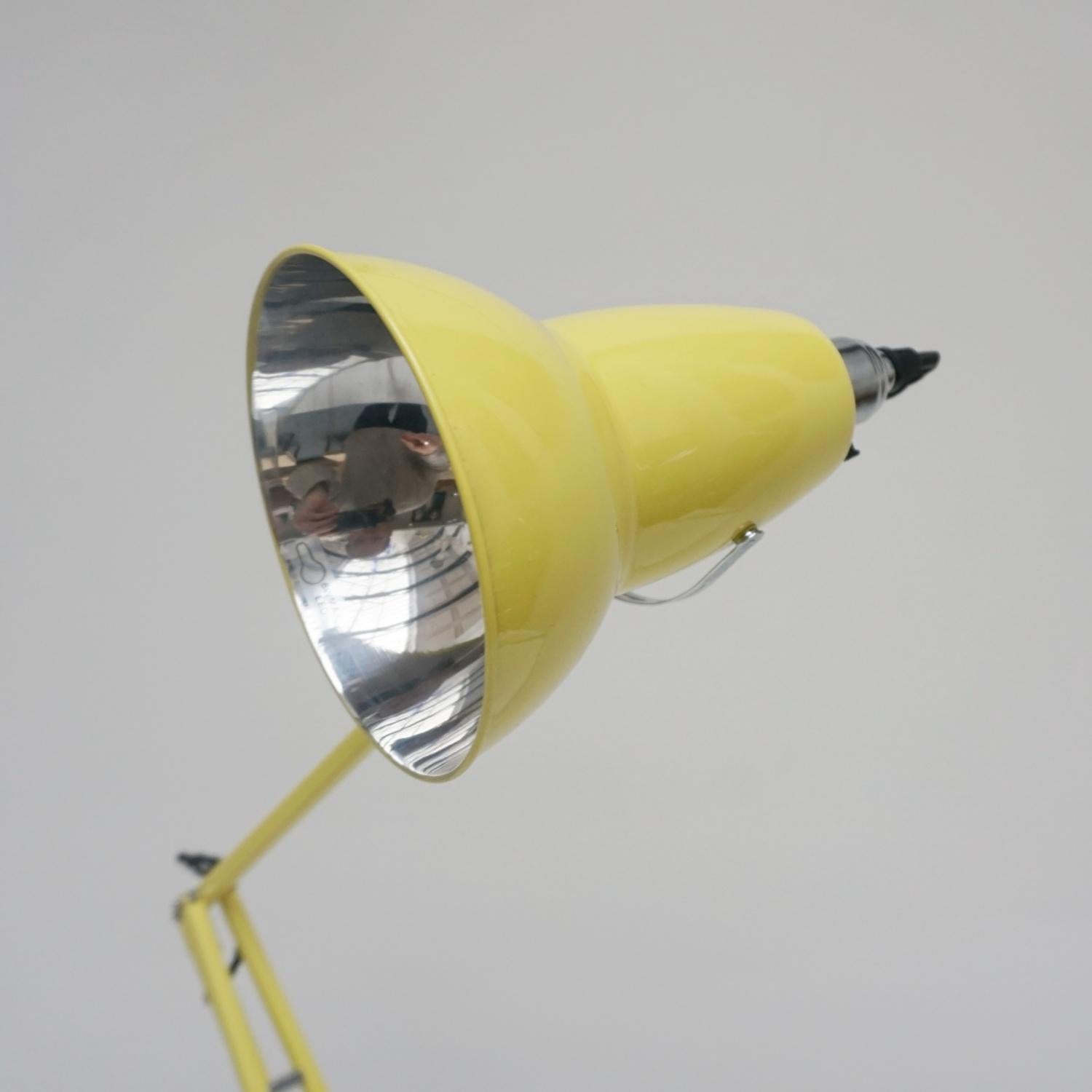 English Original 1950's Herbert Terry & Sons Anglepoise Desk Lamp Repainted Yellow