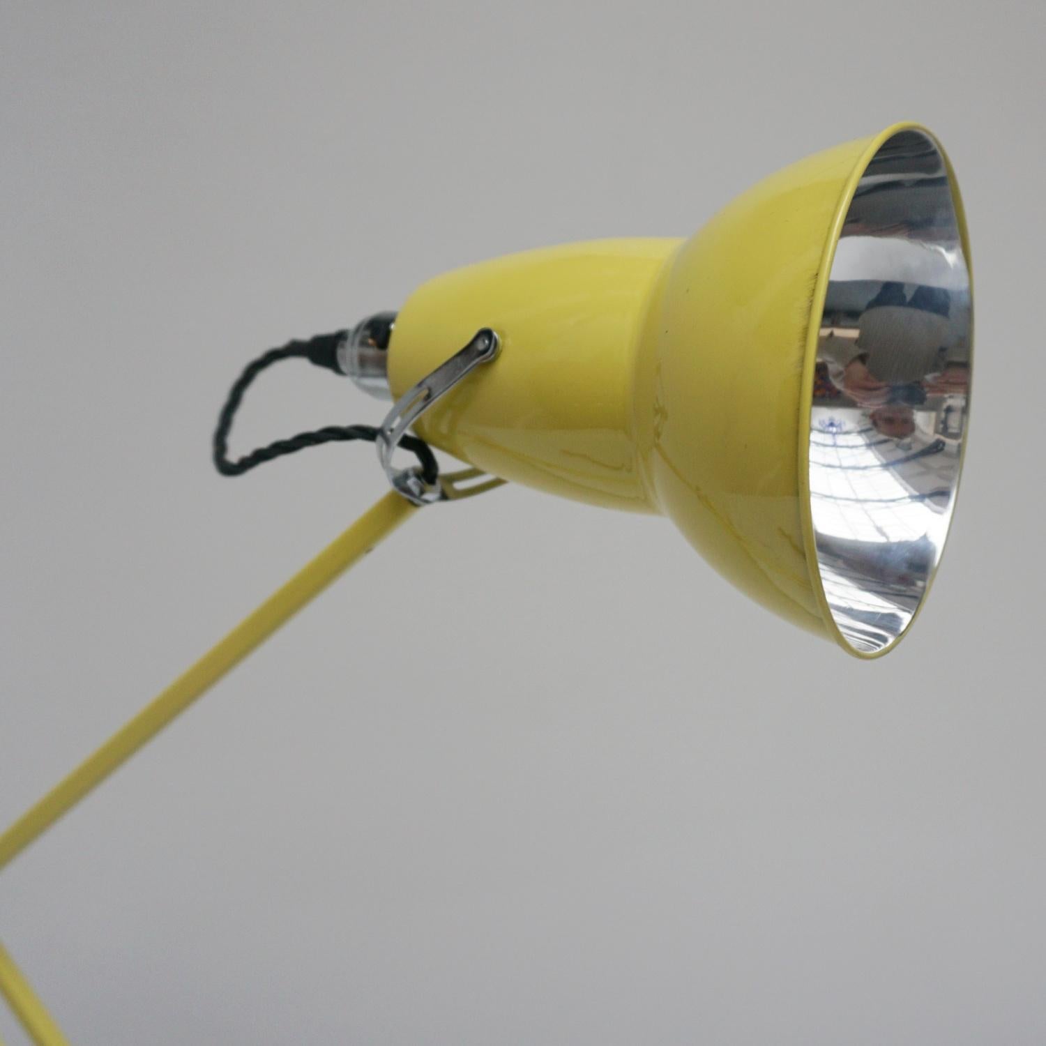 Original 1950's Herbert Terry & Sons Anglepoise Desk Lamp Repainted Yellow In Good Condition In Forest Row, East Sussex