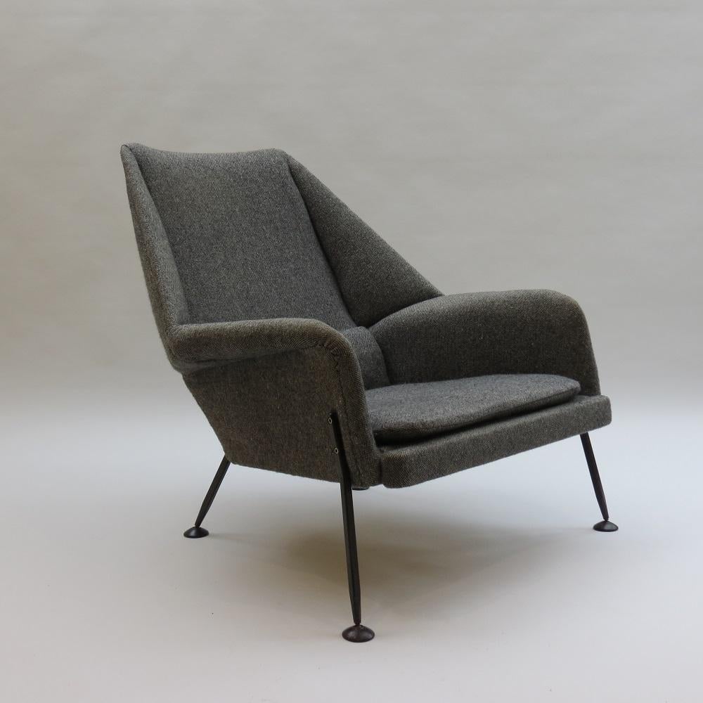 Original 1950s Heron Chair by Ernest Race Midcentury Modern chair In Good Condition For Sale In Stow on the Wold, GB