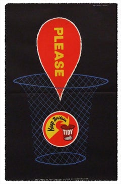 Original 1950s Keep Britain Tidy Poster by Reginald Mount ‘Black’