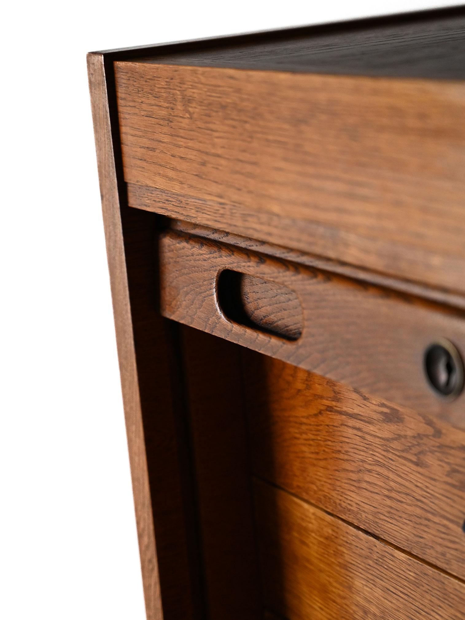 Original 1950s oak archive cabinet 3