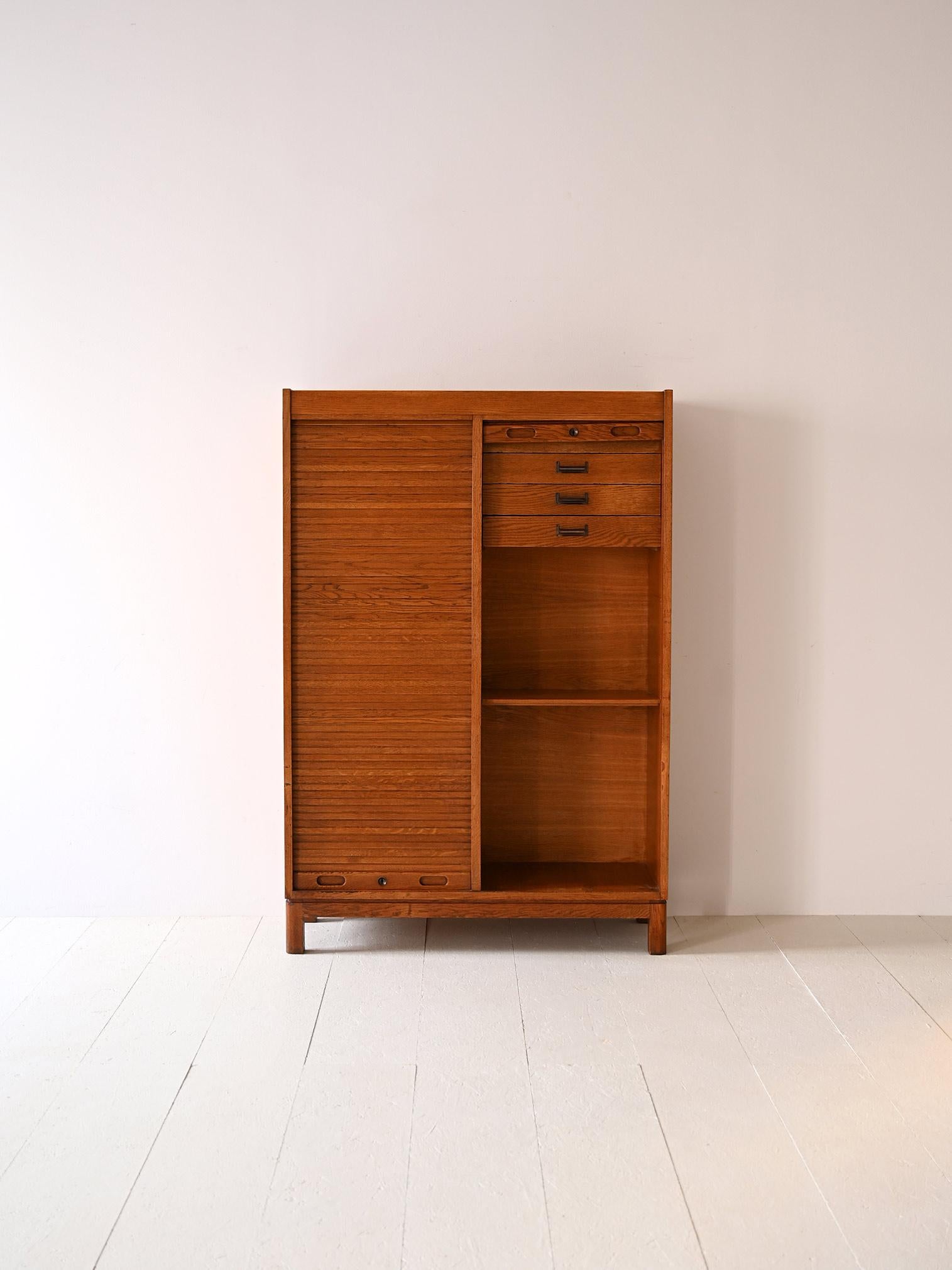 Scandinavian Modern Original 1950s oak archive cabinet