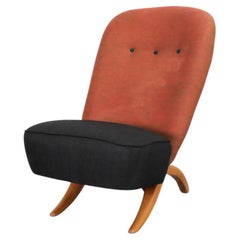 Original 1950's Theo Ruth Congo Chair for in Brick and Black