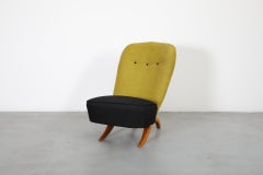 Original 1950's Theo Ruth Congo Chair in Citrine and Black