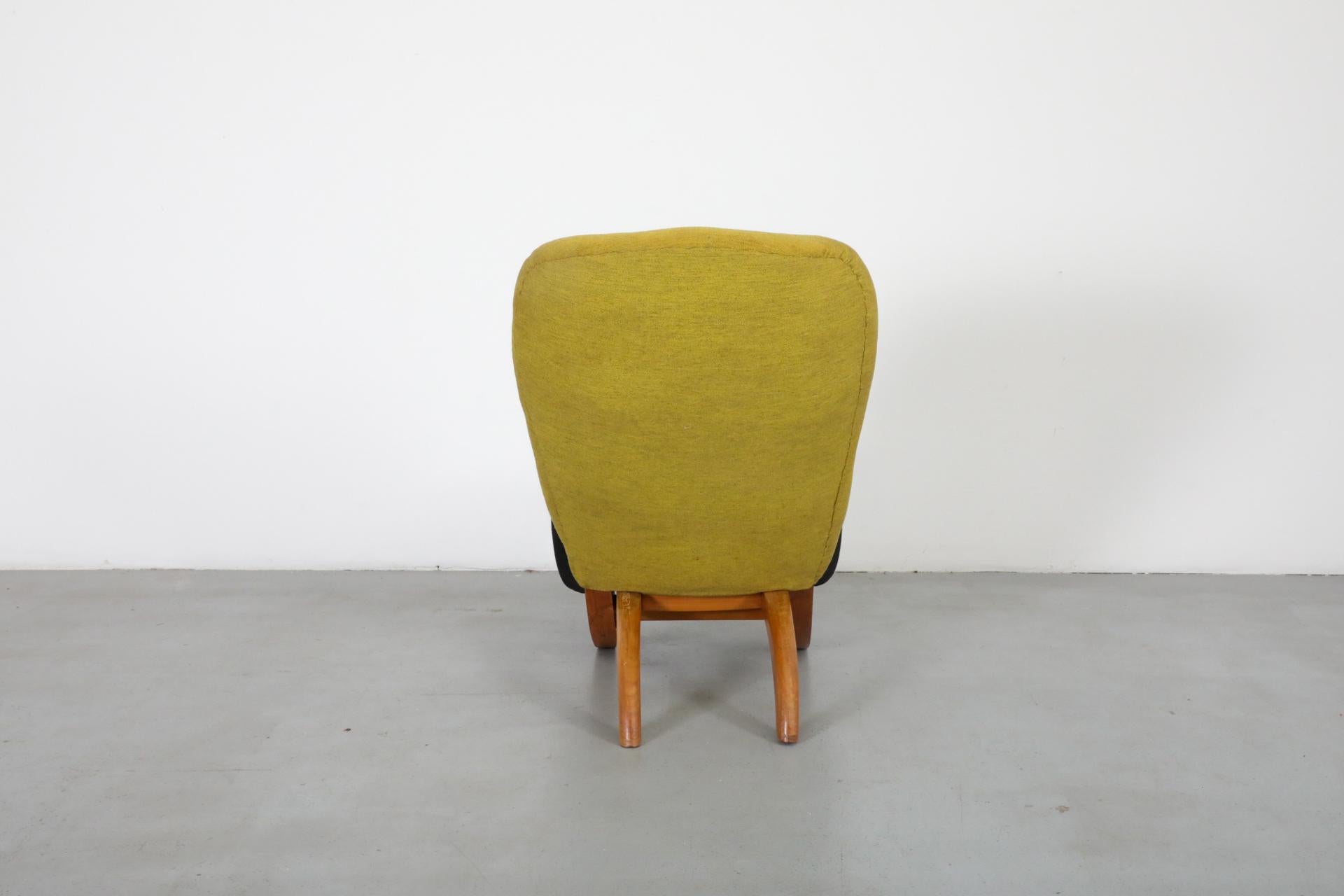 Sedia Theo Ruth Congo originale del 1950 in Citrino e Nero In condizioni buone in vendita a Los Angeles, CA