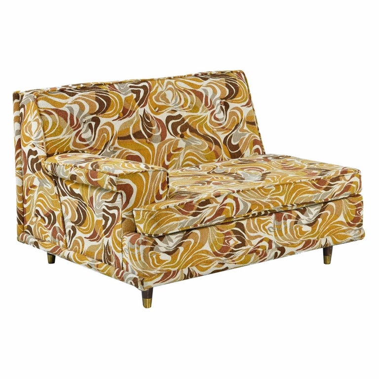 Modular Settee Sofa Set, Original Psychedelic Abstract Print Tribal