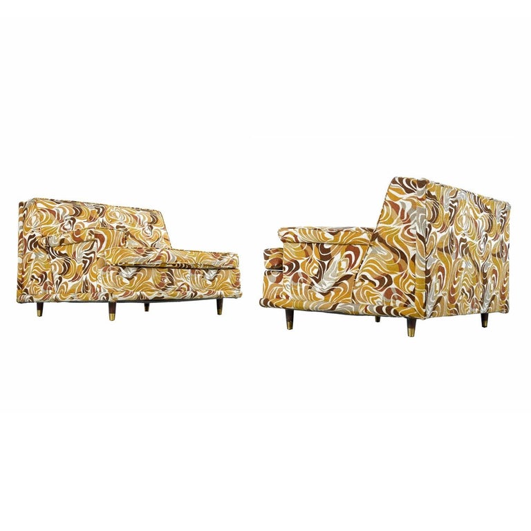 Modular Settee Sofa Set, Original Psychedelic Abstract Print Tribal