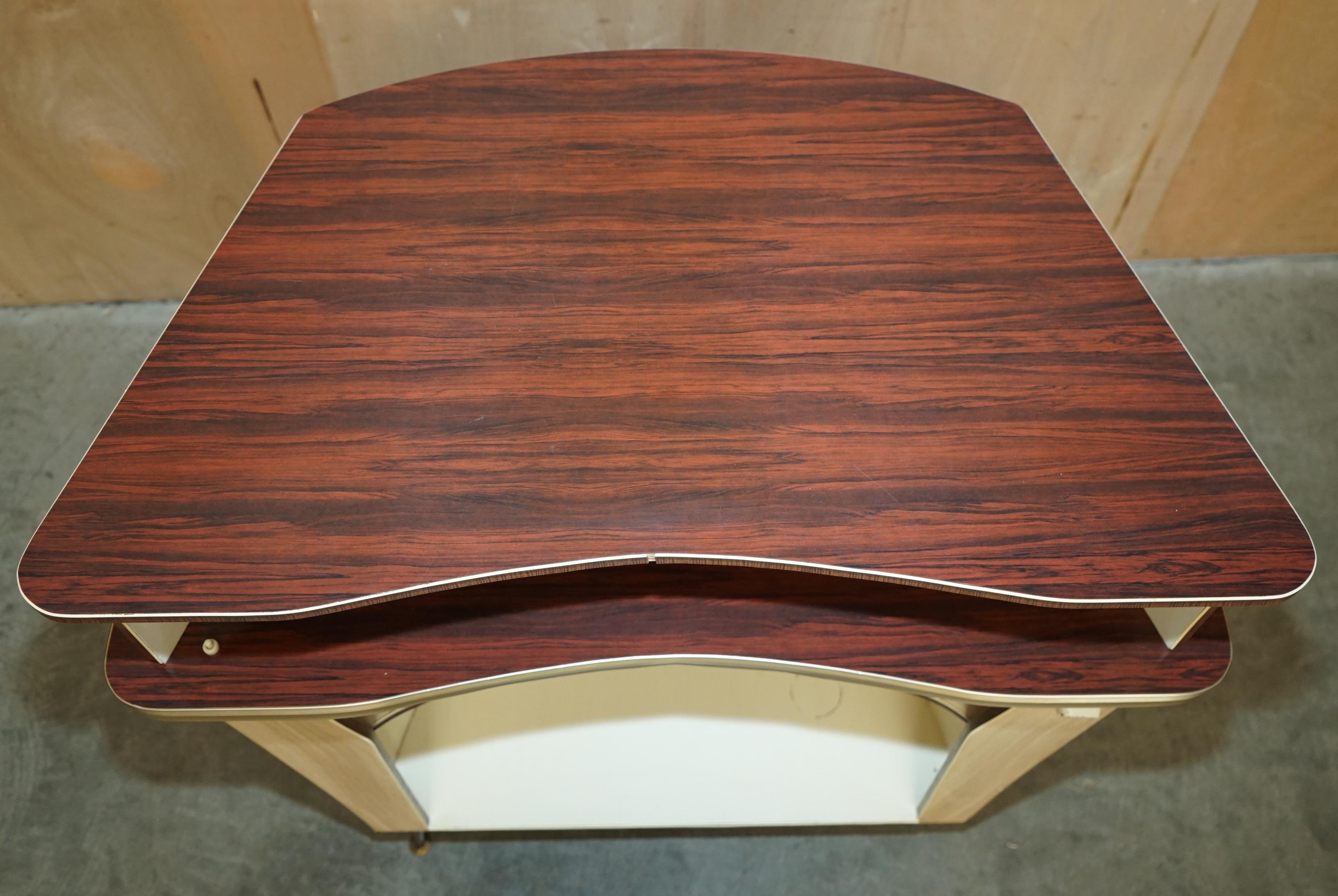 ORIGINAL 1950's UMBERTO MASCAGNI BOLOGNA ITALIAN HOME COCKTAIL BOAT BAR & STOOL en venta 6