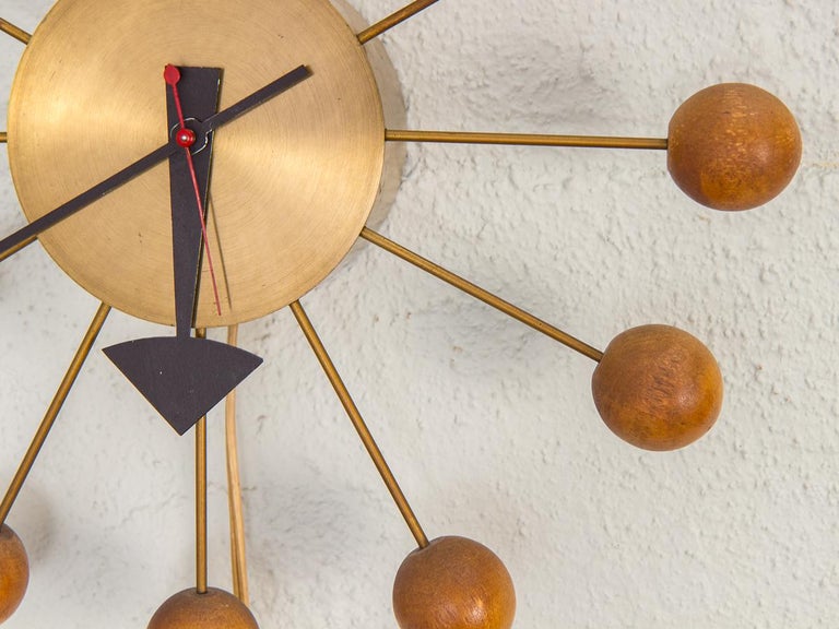 Original 1950s Vintage Nelson Ball Clock For Sale at 1stDibs