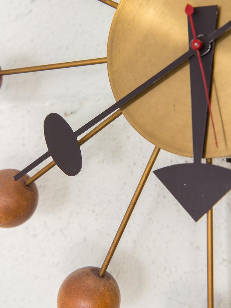 Original 1950s Vintage Nelson Ball Clock For Sale at 1stDibs