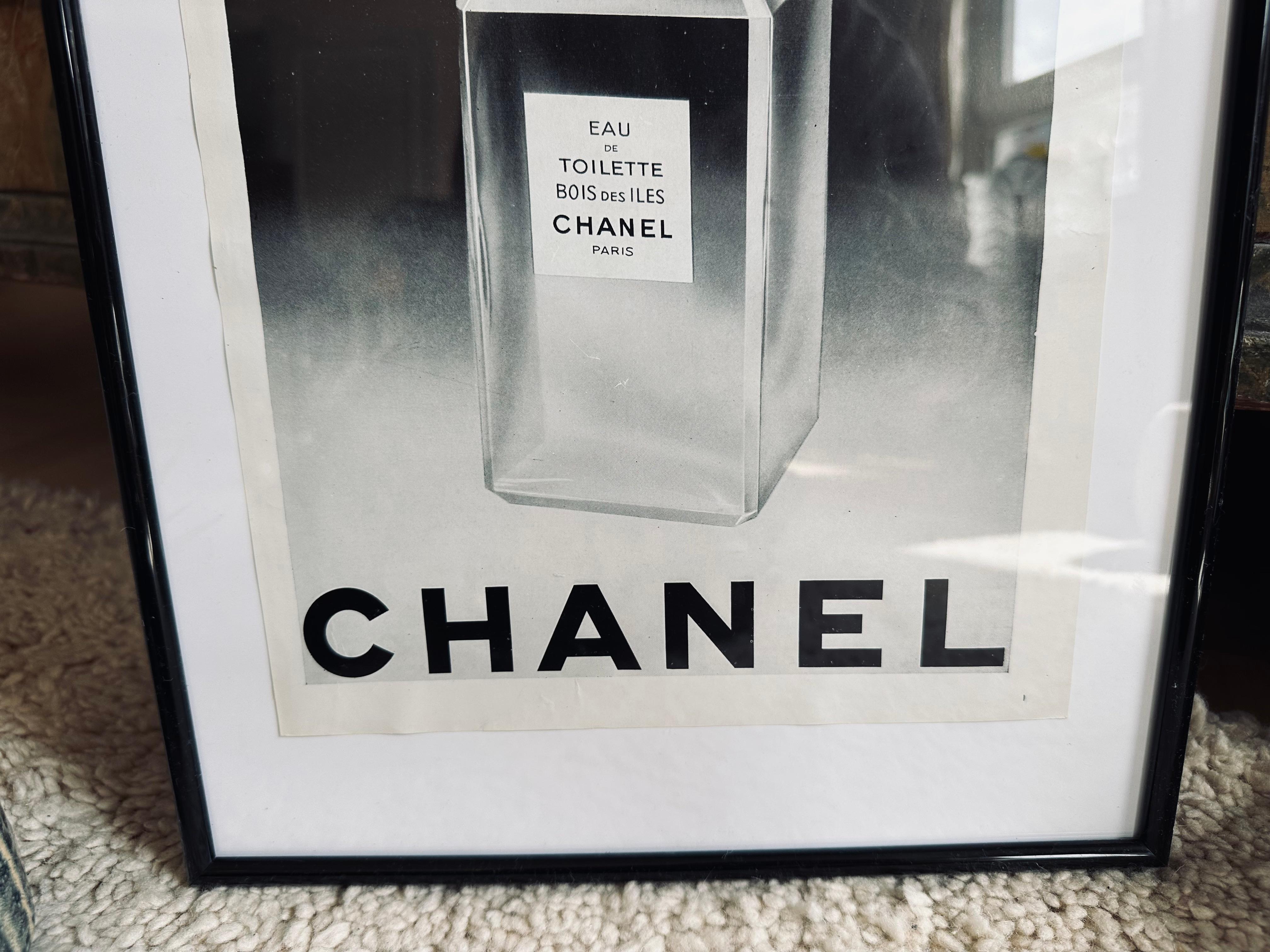 French Original 1952 Chanel Advertisement from Femina Magazine – Framed Vintage Fashion For Sale