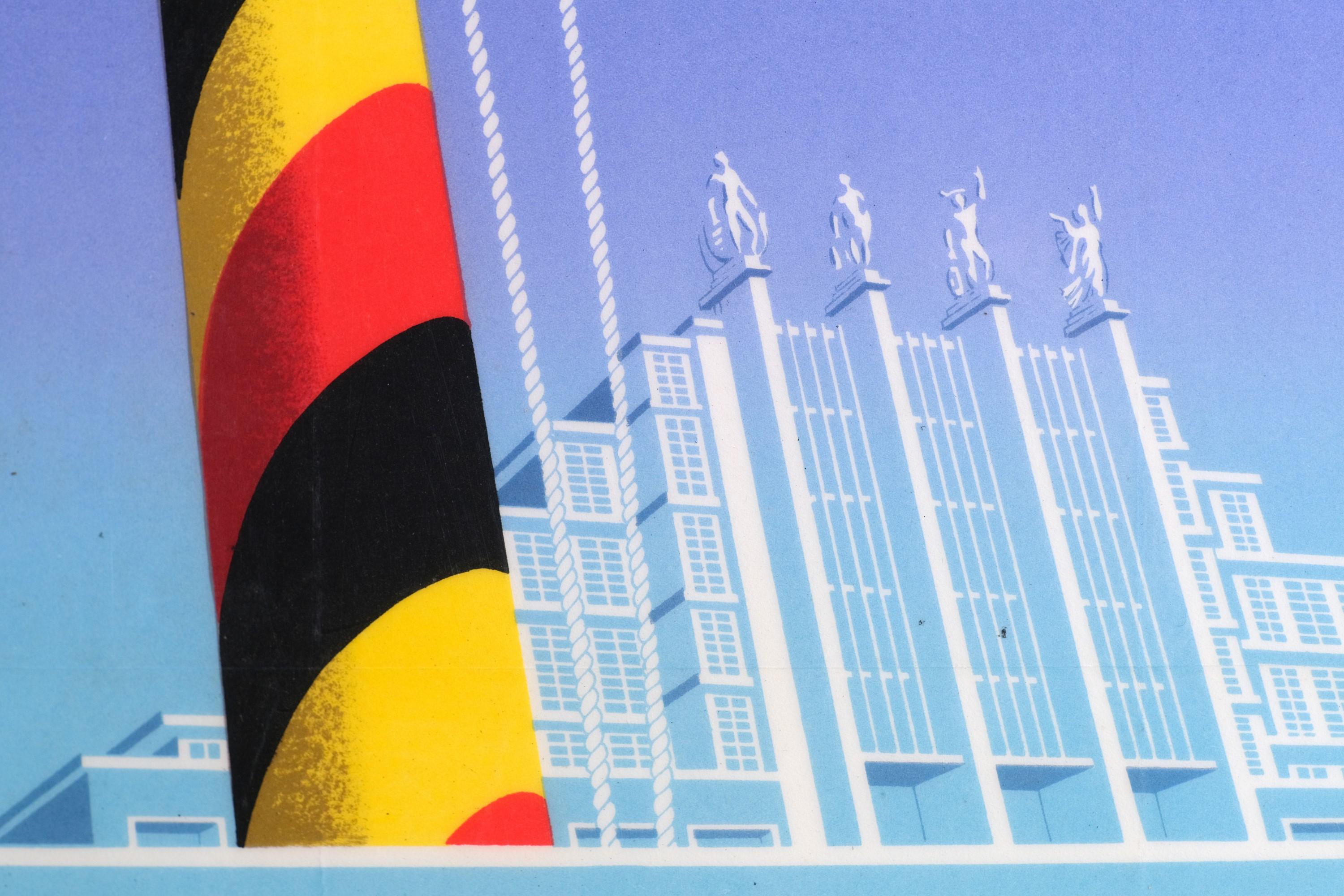 European Original 1954 Foire Internationale Bruxelles Poster Worlds Fair