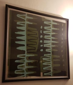 Original 1955 Palladio Wallpaper Sample 'Basuto' Designed by Edward Hughes