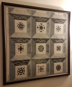 Original 1955 Palladio Wallpaper Sample 'Intaglio' Designed by Roger Nicholson