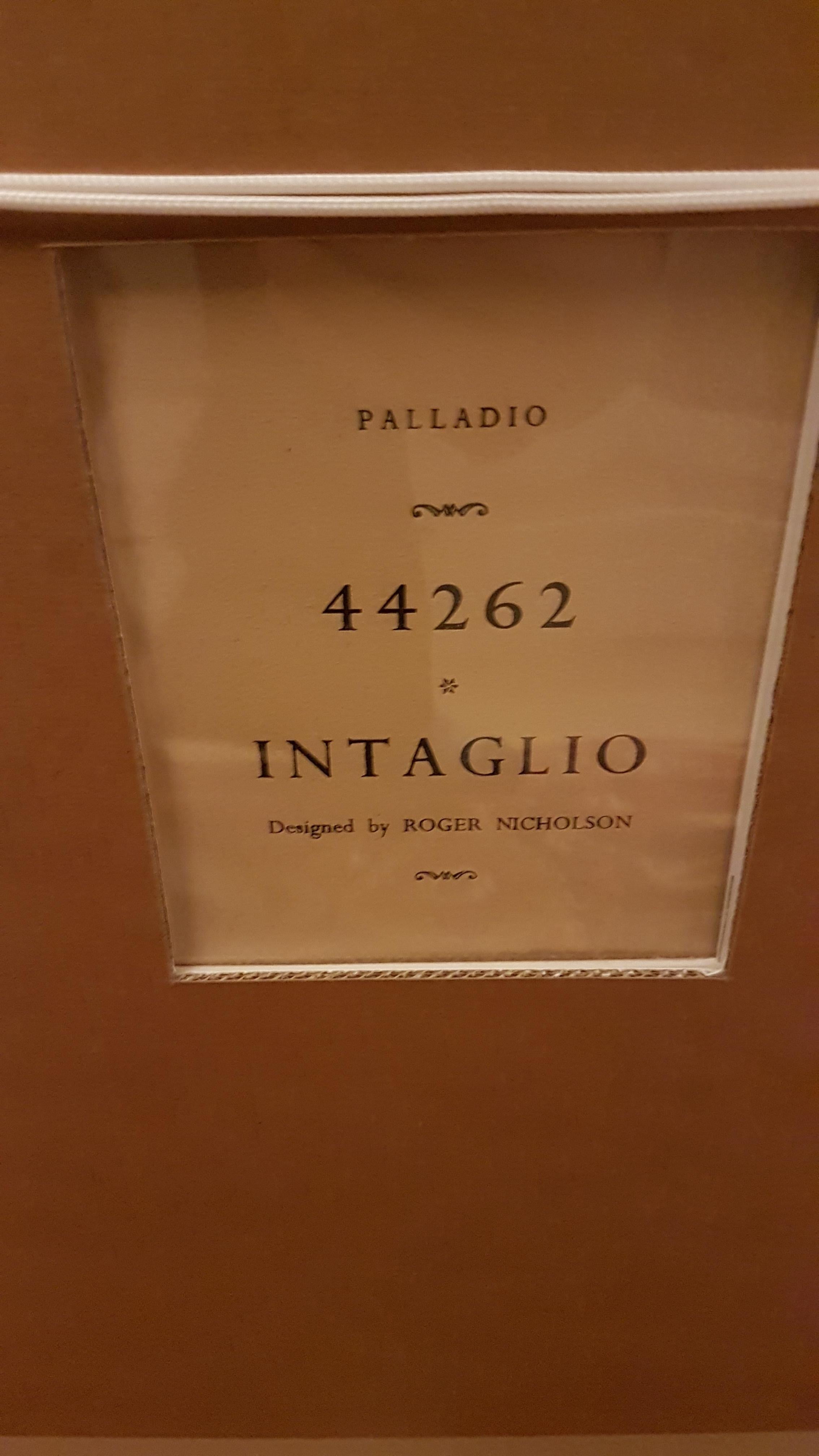 Original 1955 Palladio Wallpaper Sample 'Intaglio' Designed by Roger Nicholson In Good Condition For Sale In Bodicote, Oxfordshire