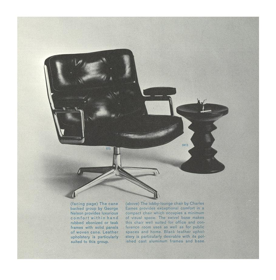 European ORIGINAL 1960-1968 HERMAN MILLER 675 EAMES TiME LIFE LOBBY SWIVEL ARMCHAIR ES105 For Sale