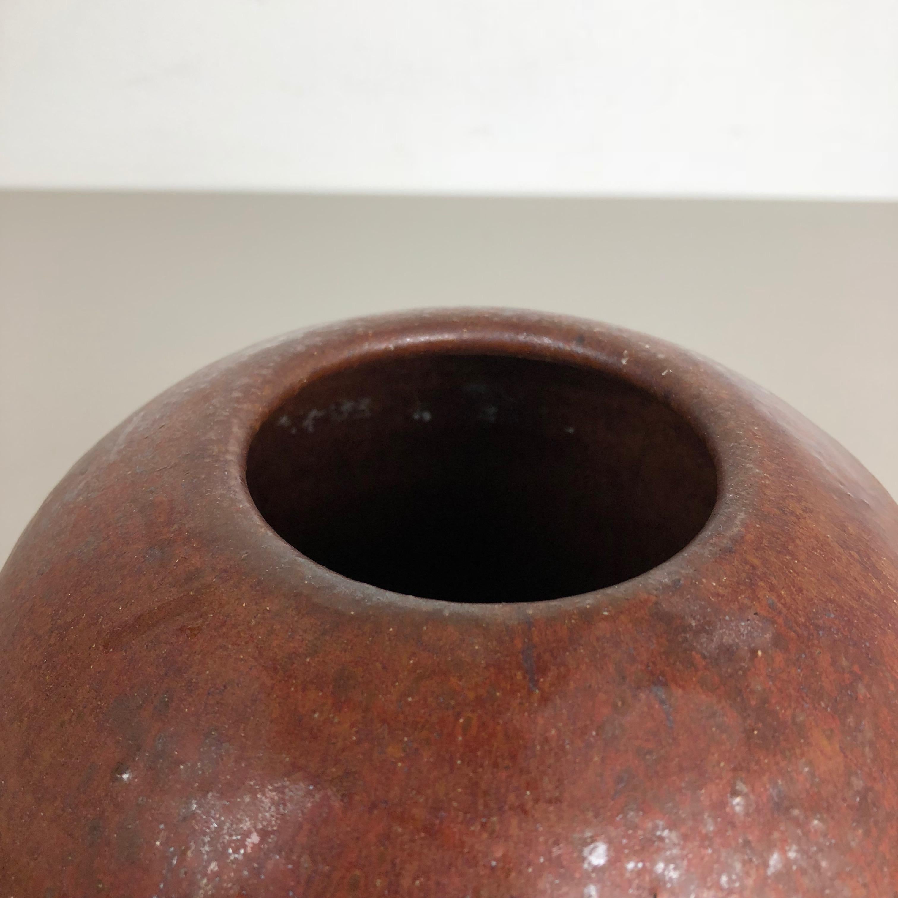 20th Century Original 1960 Ceramic Studio Pottery Vase by Piet Knepper for Mobach Netherlands For Sale