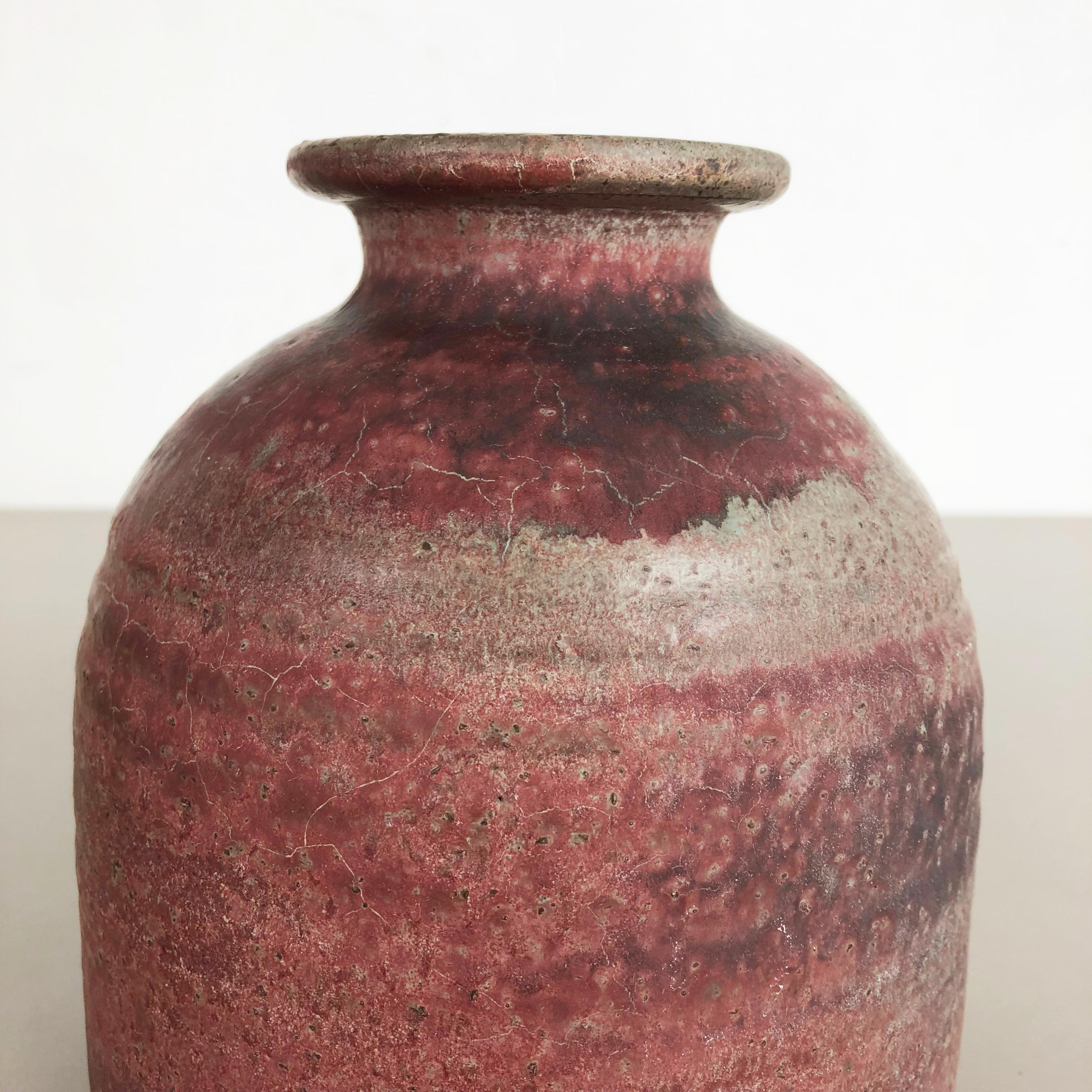 Dutch Original 1960 Ceramic Studio Pottery Vase by Piet Knepper for Mobach Netherlands For Sale
