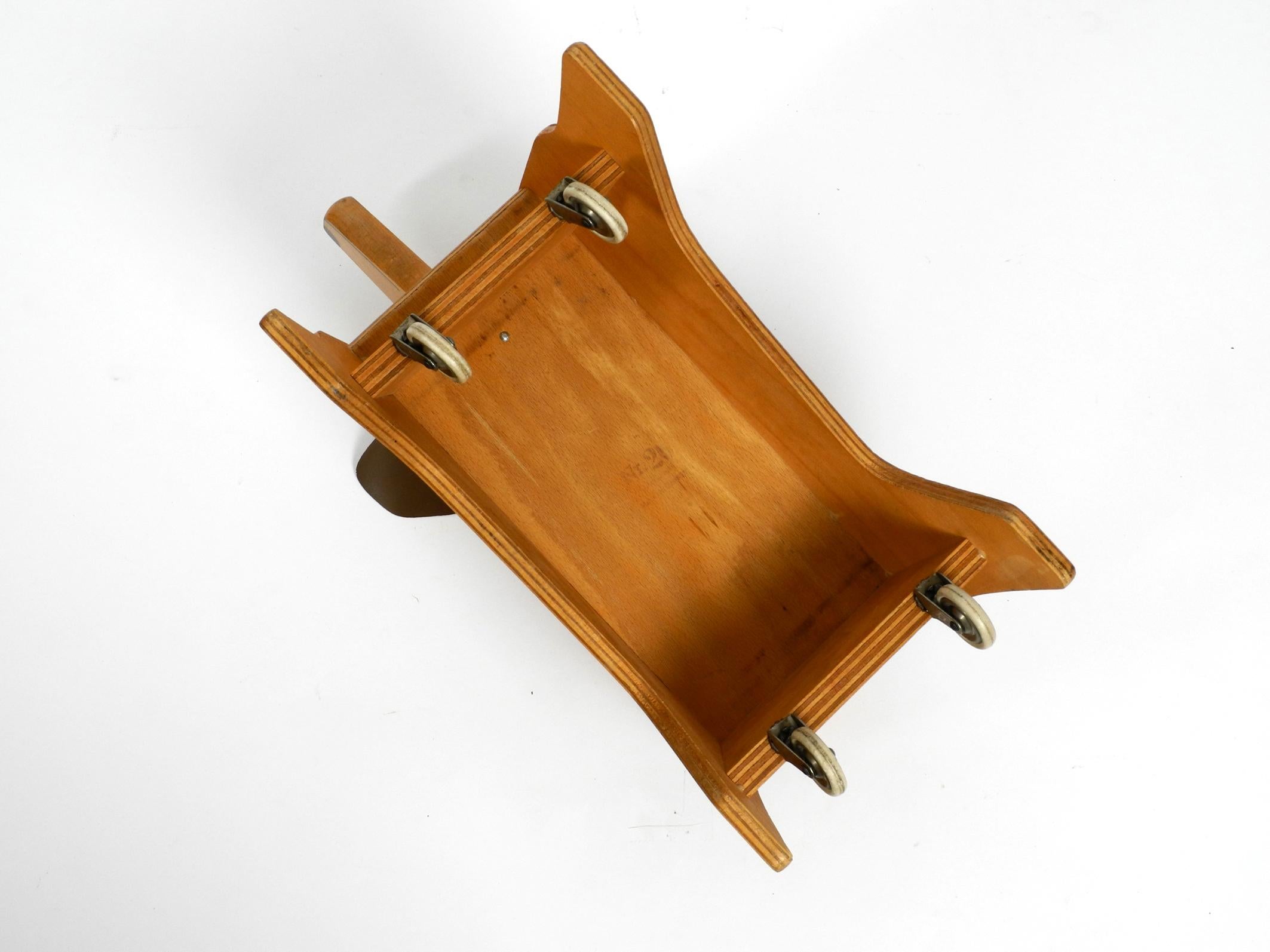 Original 1960s Baby Toddler Vehicle Wooden Dog Made of Plywood by Konrad Keller In Good Condition In München, DE