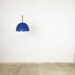 Lampe pendante bleue originale des années 1960 par Hans-Agne Jakobsson:: Markaryd:: Suède