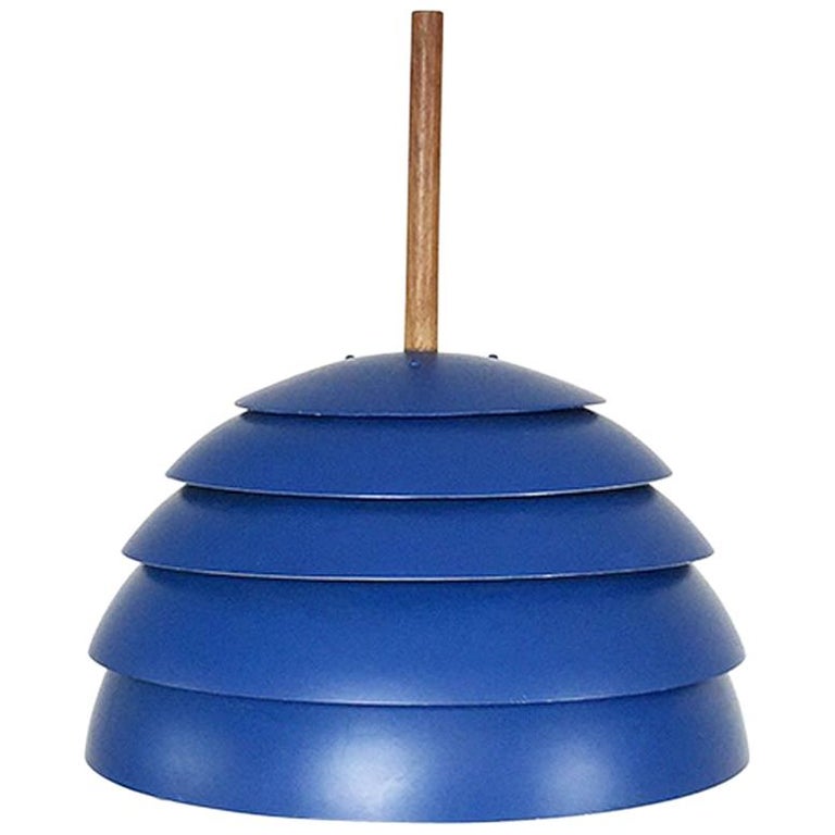 Original 1960s Blue Pendant Light by Hans-Agne Jakobsson, Markaryd, Sweden