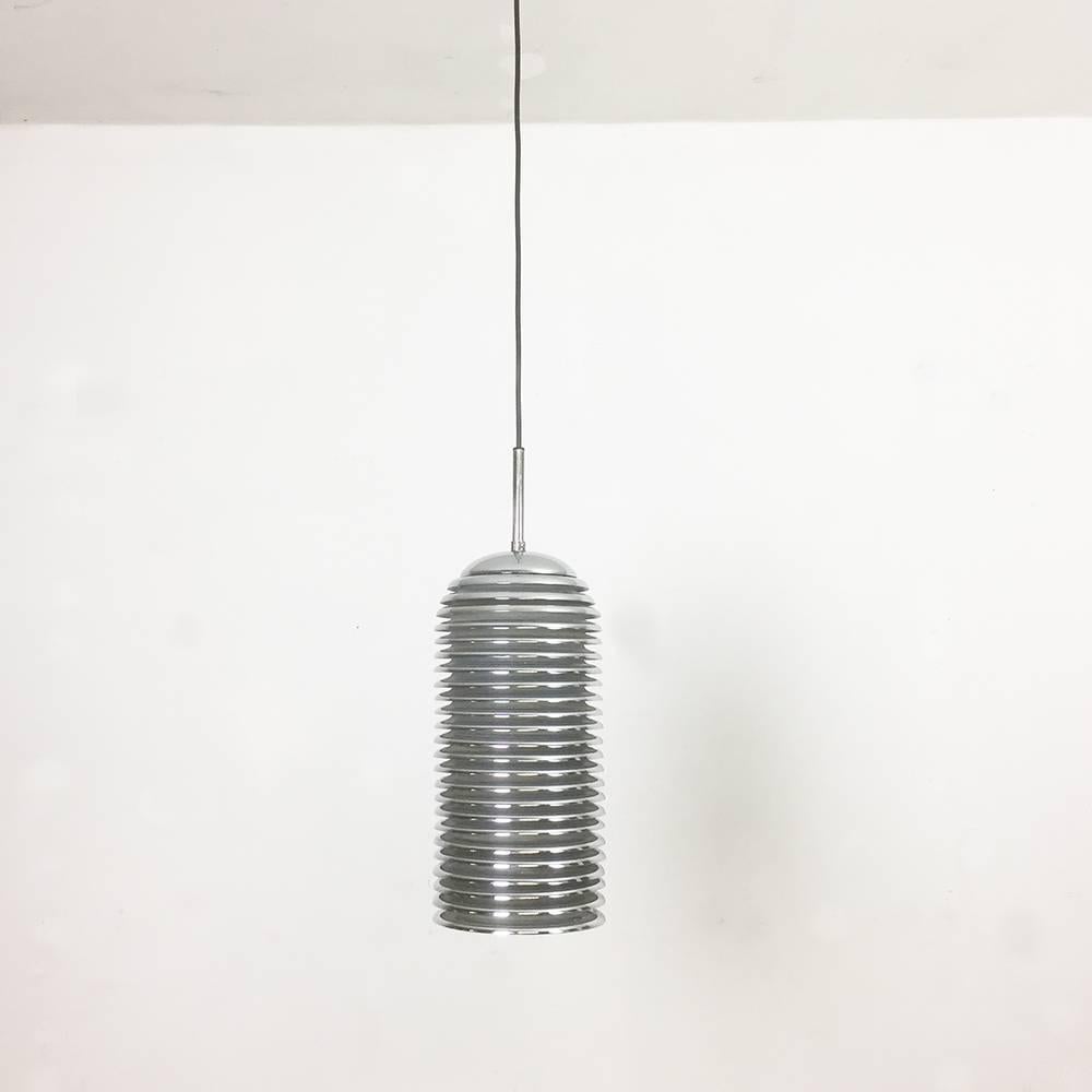Original 1960s Chrome Hanging Light Design by Kazuo Motozawa for Staff, Germany 4