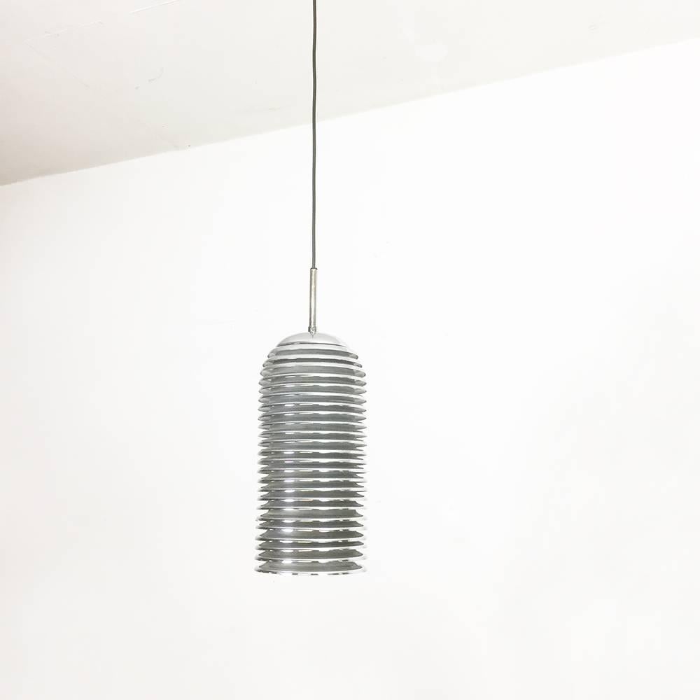 Original 1960s Chrome Hanging Light Design by Kazuo Motozawa for Staff, Germany 2