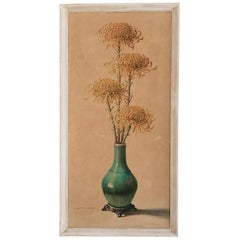 Original 1960s Chrysanthemums Vintage Framed Art Print by Vladimir Tretchikoff