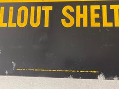 Original 1960's Fallout Shelter Sign Type FS 2 Cold War Era Galvanized Steel