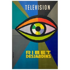 Original 1960s French Television Advertising Poster, Jean Colin