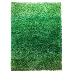 Original 1960s Green Rya Rug by Marianne Richter for Wahlbecks Ab, Sweden