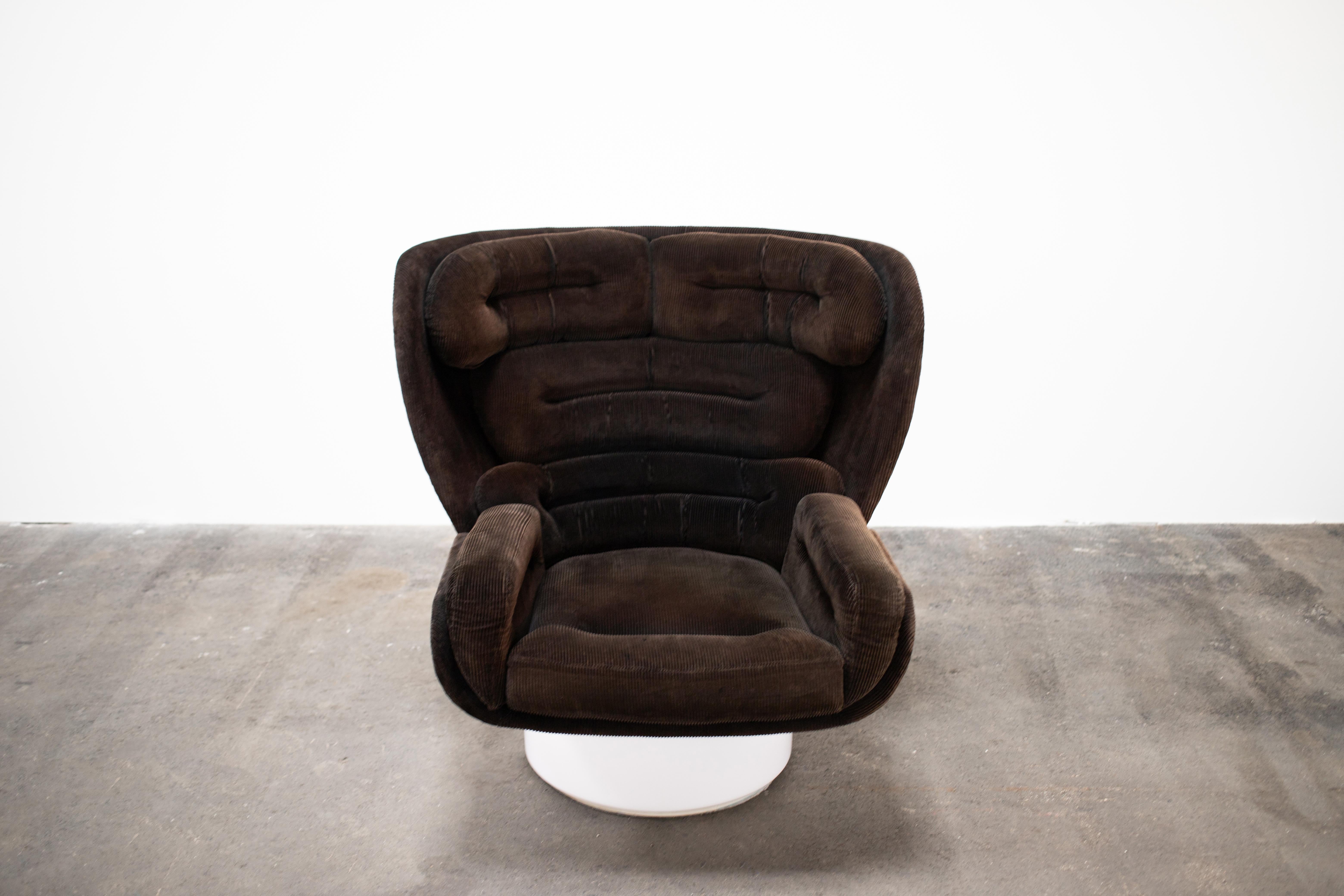 Original 1960s Joe Colombo Elda Lounge Chair for Comfort, Italy 1