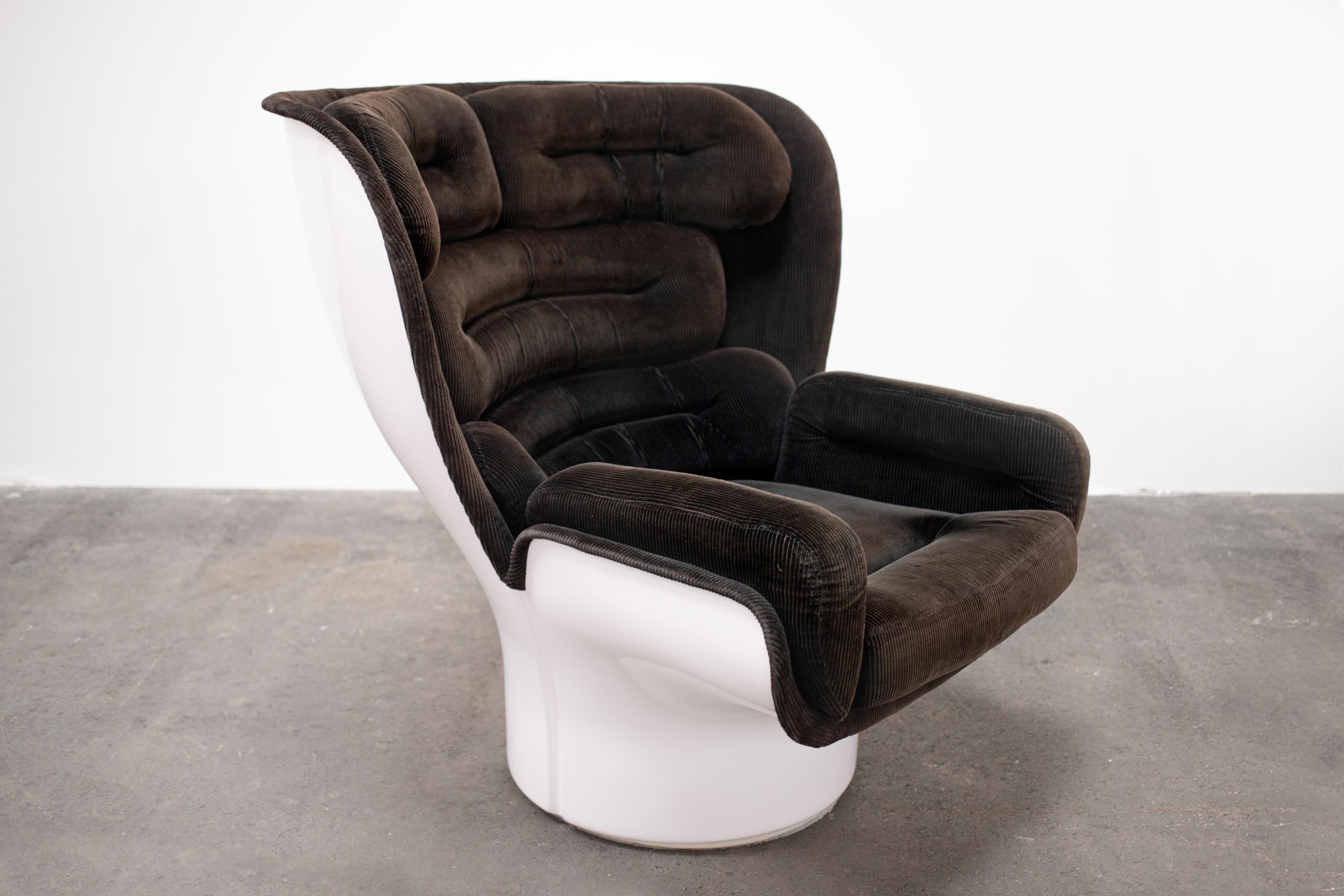 Original 1960s Joe Colombo Elda Lounge Chair for Comfort, Italy 2