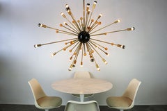 Original 1960er Knoll Tulip Esstischgarnitur Marmor Eero Saarinen Knoll International