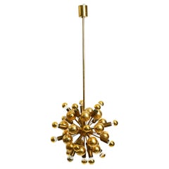 Original 1960s large Cosack Sputnik Space Age pendant lamp made of brass