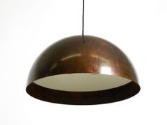 Original 1960s Large Space Age Pendant Lamp with Copper Shade by Beisl Leuchten