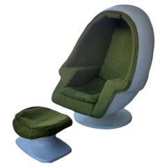 Original 1960s Lee West "LEE MUSIC CHAMBER" Stereo Chair With Built-In Speakers