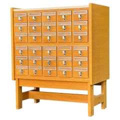 Vintage Original 1960s New Jersey Library Apothecary File Cabinet Dresser