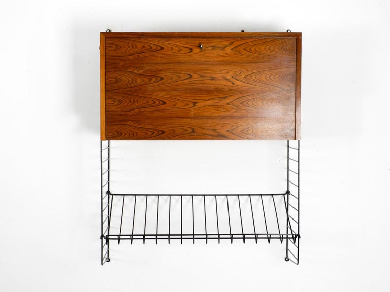 Original 1960s Nisse Strinning Rack With Storage Cupboard And