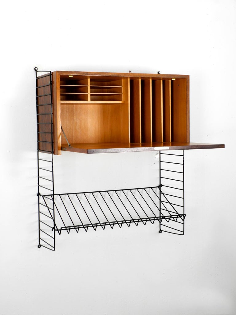 Original 1960s Nisse Strinning Rack With Storage Cupboard And