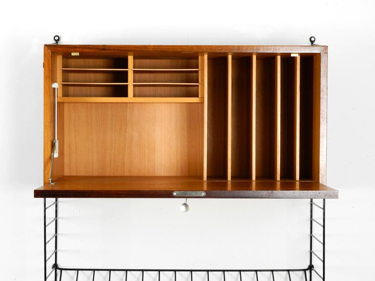Original 1960s Nisse Strinning Rack With Storage Cupboard And