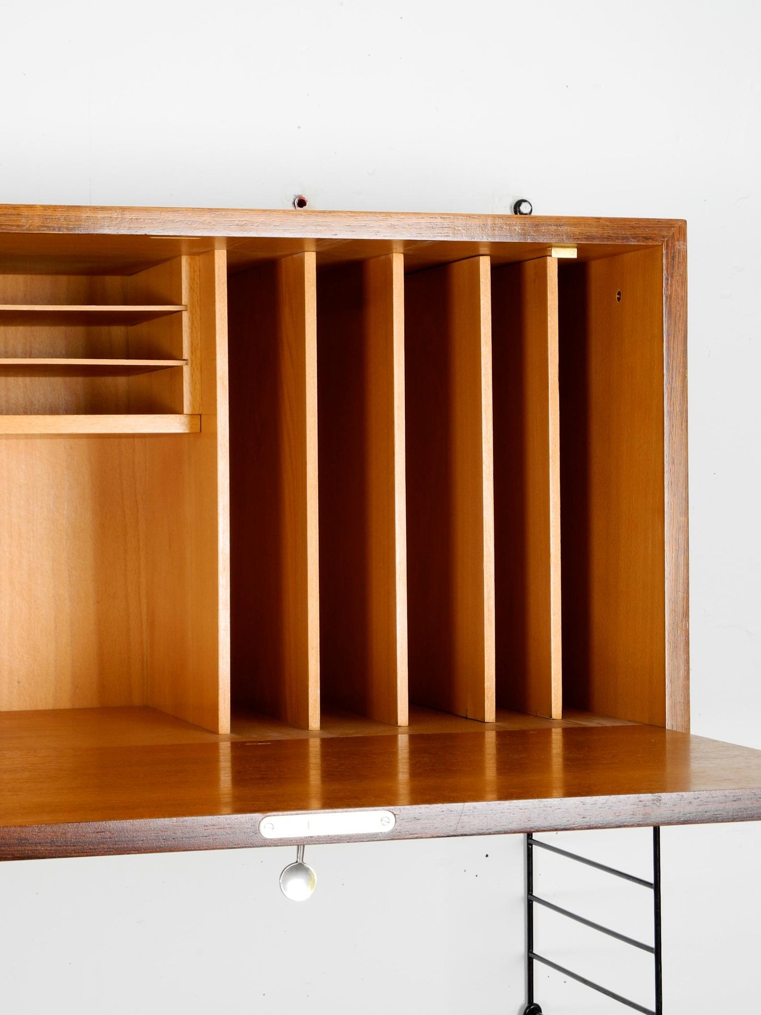 Original 1960s Nisse Strinning Rack With Storage Cupboard And