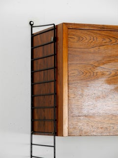 Original 1960s Nisse Strinning Rack With Storage Cupboard And