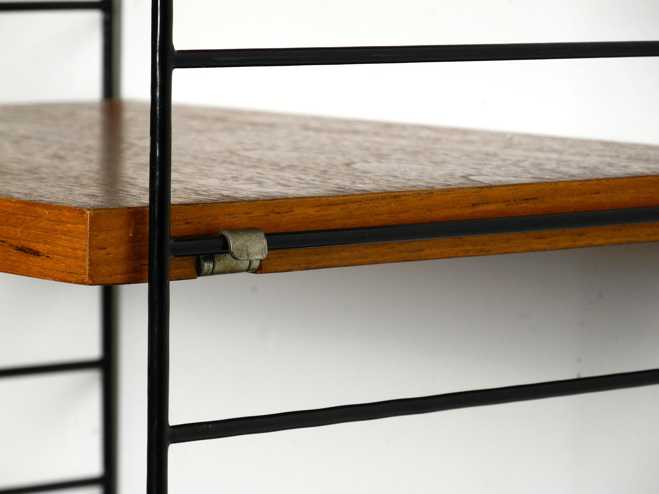 Original 1960s Nisse Strinning teak string shelf with a drawer and 2 shelves 2