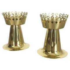 Retro Original 1960s Nos Brass Candleholder Made by Hans-Agne Jakobsson AB, Sweden