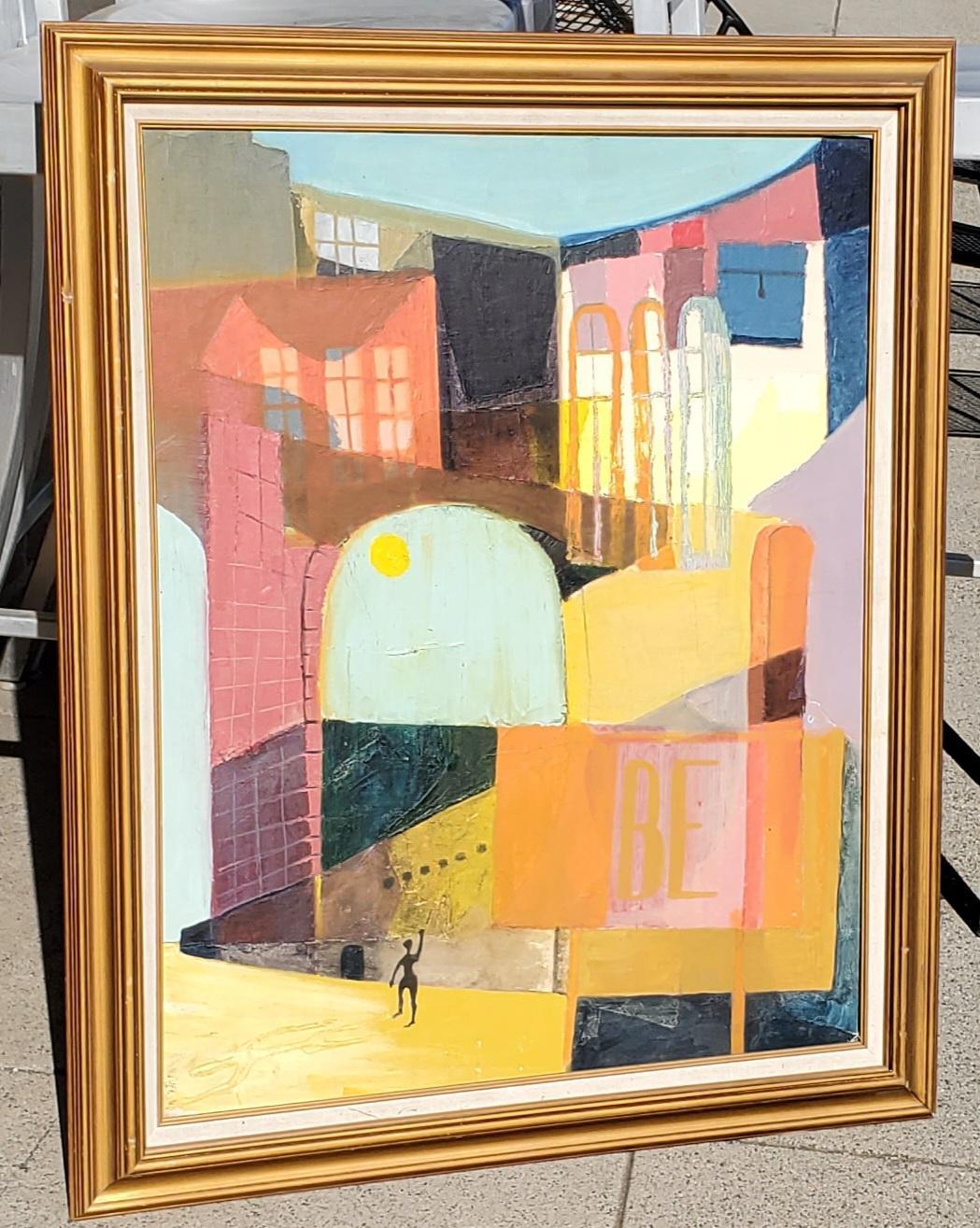 Original 1960s Oil Painting by Well Known Artist Nan Auldin with Original Frame 9