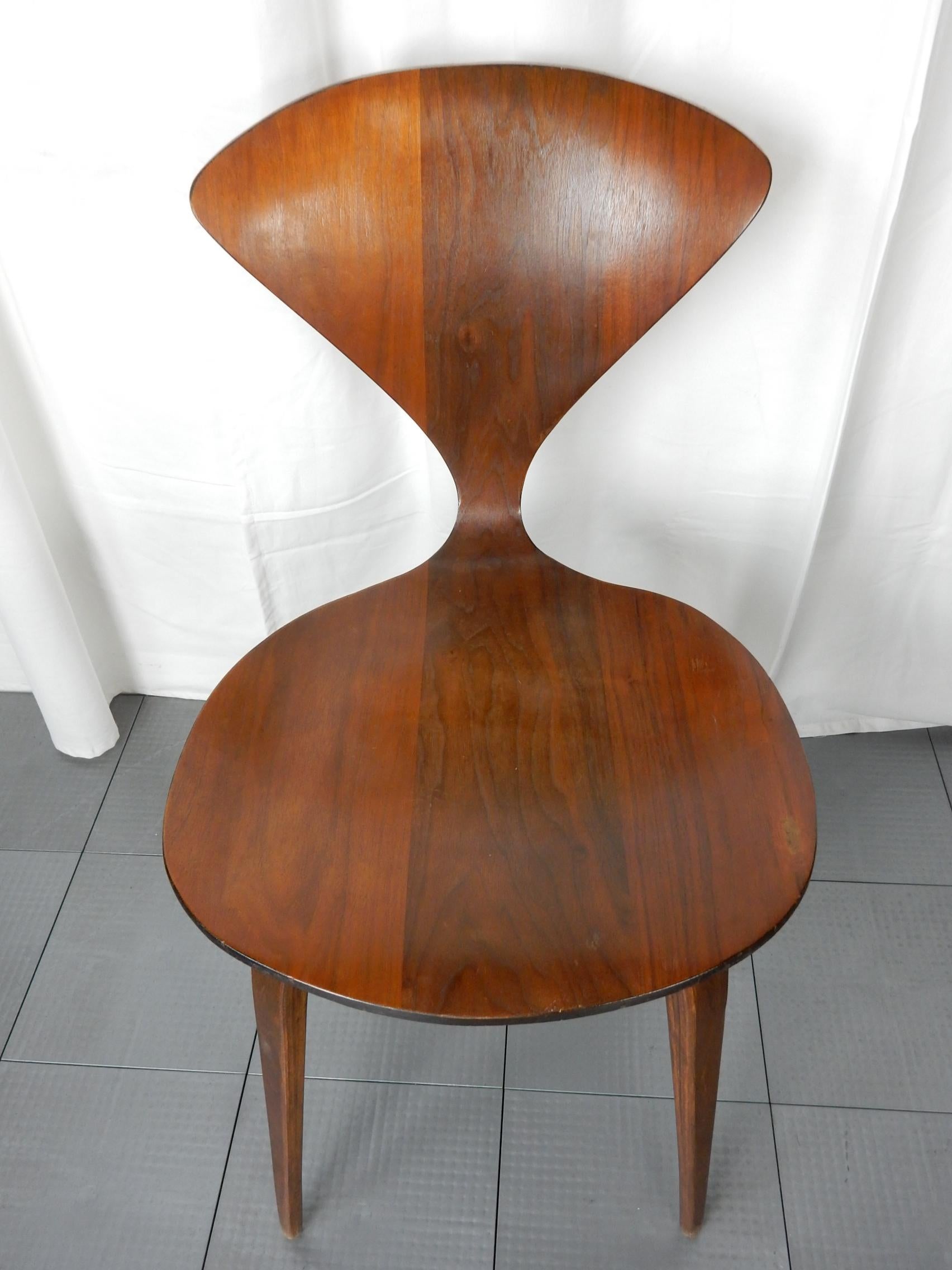 Mid-Century Modern Original 1960s Plycraft Pretzel Side and Armchair by Norman Cherner